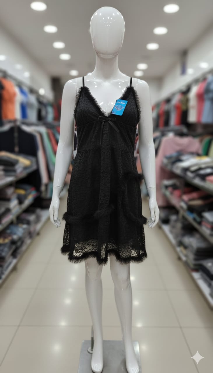 Scarlet Lace Keyhole Knee-Skirt with Satin Bow