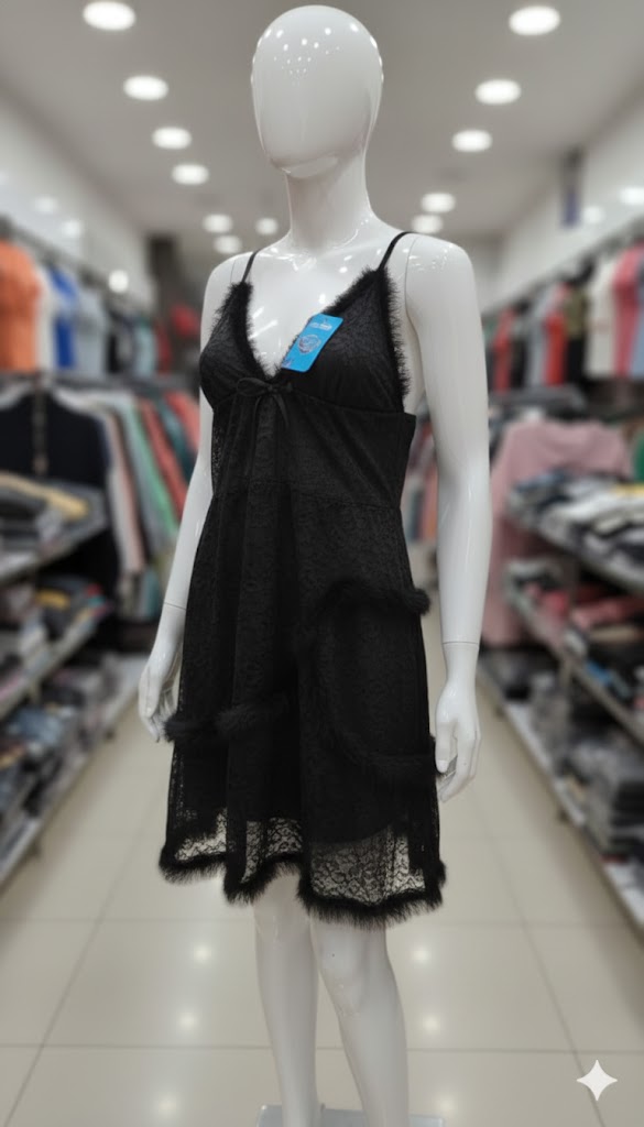 Scarlet Lace Keyhole Knee-Skirt with Satin Bow